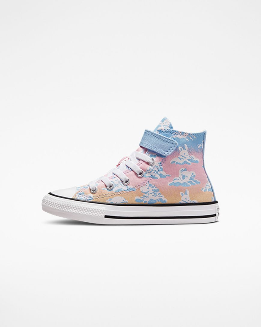 Girls' Converse Chuck Taylor All Star Easy-On Cloud Gazer High Top Shoes Blue / Orange Pink | AU 15C38Q